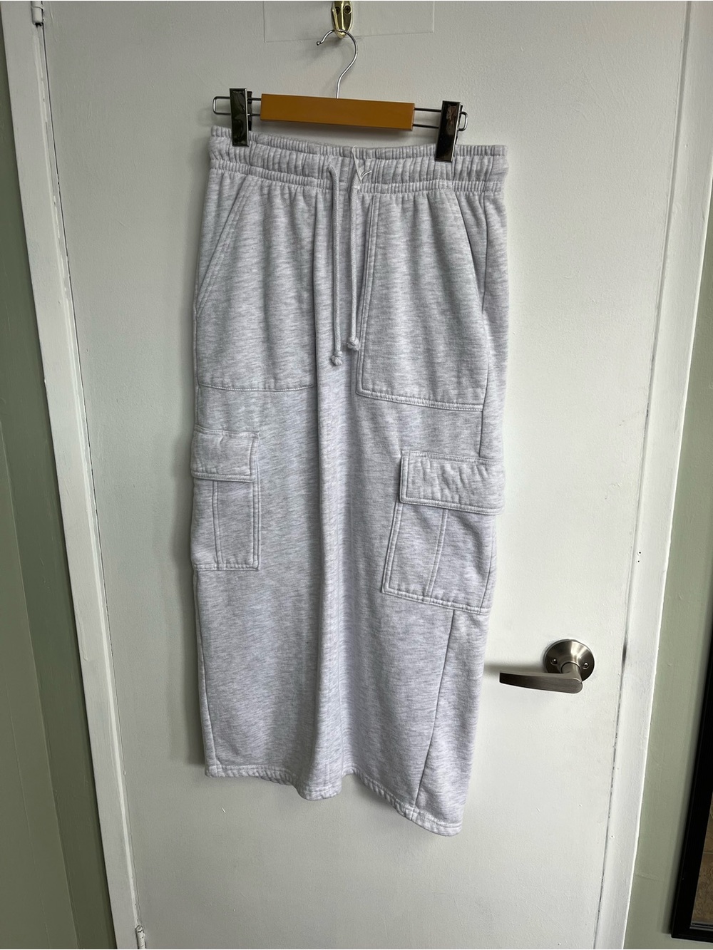 Garage Light Gray Midi Cargo Skirt
